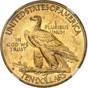 Repubblica federale degli Stati Uniti d'America (1776-oggi). 10 dollari indiani, con motto 1908, D, Denver.