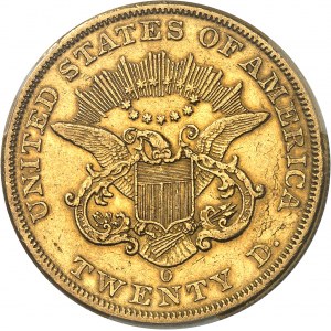 Federal Republic of the United States of America (1776-present). 20 Liberty dollars, without motto 1852, O, New Orleans.
