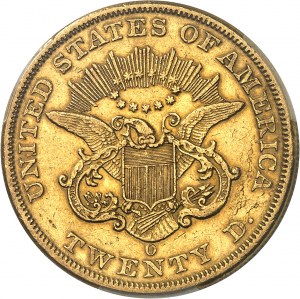 Federal Republic of the United States of America (1776-present). 20 Liberty dollars, without motto 1852, O, New Orleans.