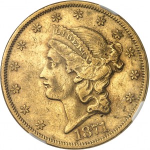 République fédérale des États-Unis d’Amérique (1776-à nos jours). 20 dollars Liberty, avec devise 1871, Philadelphie.