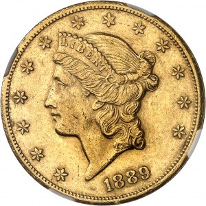Repubblica Federale degli Stati Uniti d'America (1776-oggi). 20 dollari Liberty, con motto 1889, CC, Carson City.