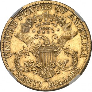 Repubblica Federale degli Stati Uniti d'America (1776-oggi). 20 dollari Liberty, con motto 1889, CC, Carson City.