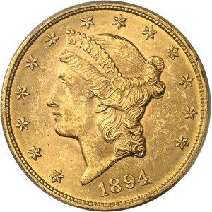 Bundesrepublik der Vereinigten Staaten von Amerika (1776 bis heute). 20 Liberty-Dollar, mit Währung 1894, Philadelphia.
