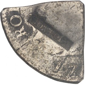 Tortola (isola di), Giorgio III (1760-1820). 1/4 di dollaro (2 scellini) su 1/2 moneta da 8 real Carlo IV ND (1801), Tortola.