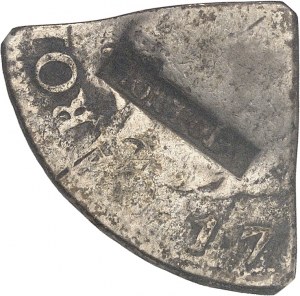 Tortola (isola di), Giorgio III (1760-1820). 1/4 di dollaro (2 scellini) su 1/2 moneta da 8 real Carlo IV ND (1801), Tortola.