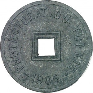 Tonchino francese (1875-1945). Moneta da 1/600 di piaster, Frappe spéciale (SP) 1905, Parigi.