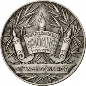 Repubblica socialista del Vietnam (dal 1945). Medaglia in bronzo-argento dell'Assemblée nationale ND, Parigi.