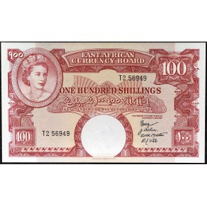 100/- portrétny šiling kráľovnej Alžbety II ND (1958-60).