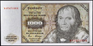 1000 nemeckých mariek 2. januára 1980.