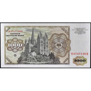 1000 německých marek 2. ledna 1980.