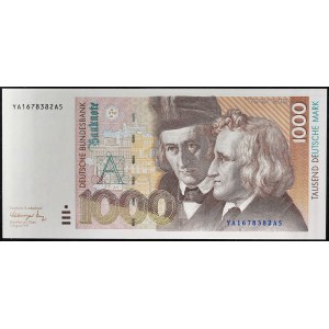 1000 deutsche mark type “remplacement série YA” 1er août 1991.