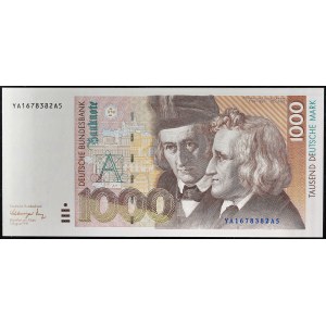 1000 deutsche mark YA series replacement August 1, 1991.