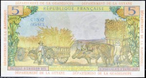 5 francs avec le portrait de deux femmes ND (1964).