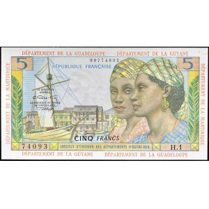 5 francs with portrait of two ND women (1964).