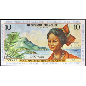 10 francs type “Femme antillaise” ND (1964).