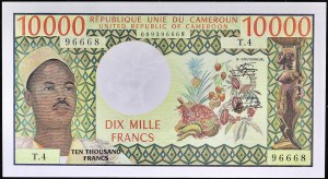 10000 francs ND (1978).