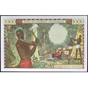 1000 franków - Okładka C (Kongo) ND (1963).