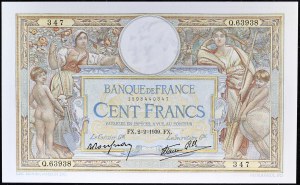 100 frankov upravený typ 