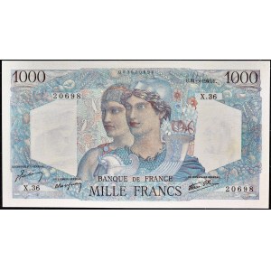 1000 franchi tipo 1945 Minerve et Hercule 31-5-1945.