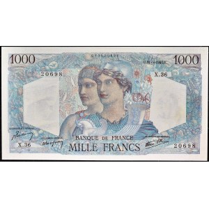 1000 francs type 1945 Minerve et Hercule 31-5-1945.
