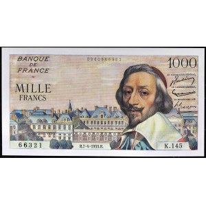 1000 francs type 1953 “Richelieu” 7-4-1955.