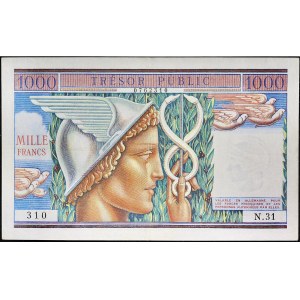 1000 franchi Trésor Public ND (1955).