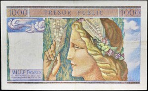 1000 franków Trésor Public ND (1955).