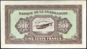 500 francs petit format type “impression US” ND (1942).