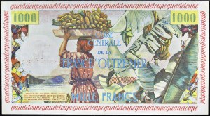 10 nuovi franchi sovrastampati su 1000 franchi tipo 