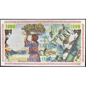 10 new francs overprinted on 1000 francs type Pêcheur ND (1960).