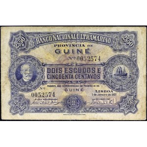 2.50 - 2 1/2 escudos January 1, 1921.