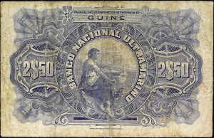 2.50 - 2 1/2 escudos January 1, 1921.