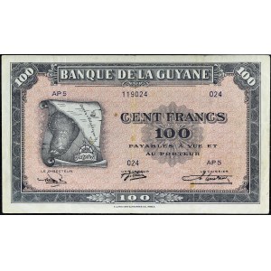 100 franků impression US ND (1942).