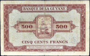 500 francs US printing 
