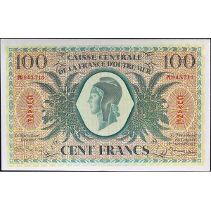 100 franků typu Caisse centrale de la France d'Outre-Mer Impression GB 1943.