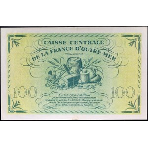 100 francs type Caisse centrale de la France d'Outre-Mer Impression GB 1943.