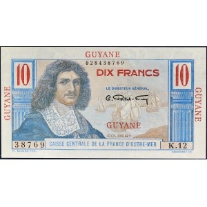 10 francs Colbert type “Guyane” ND (1946).