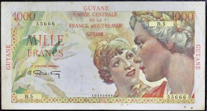 1000 francs type “Union française” ND (1946).