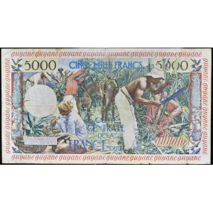5000 francs type Jeune antillaise ND (1960).