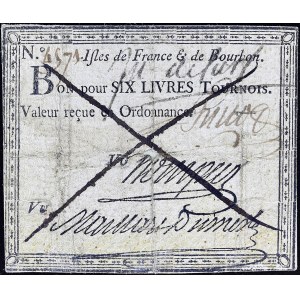 Bon pour 6 livres tournois ND (1772).