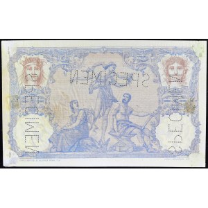 100 frankov typu SPECIMEN 27-12-1892.