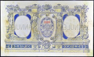 1000 frankov typu SPECIMEN ND (1926-1937).