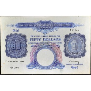 50 dollars type “George VI” 1er janvier 1942.