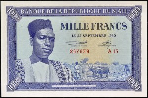 1000 franků 22. září 1960.