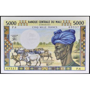 5000 francs ND (1984).