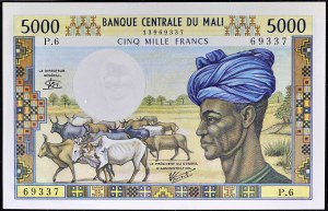 5000 frankov ND (1984).