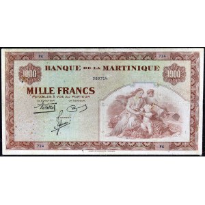 1000 franków impression US ND (1942).