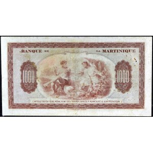 1000 francs type “impression US” ND (1942).