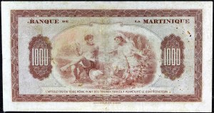 1000 francs type “impression US” ND (1942).