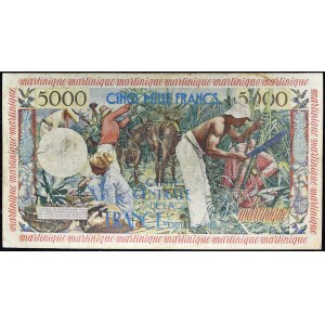 5000 francs type “Jeune antillaise” ND (1960).